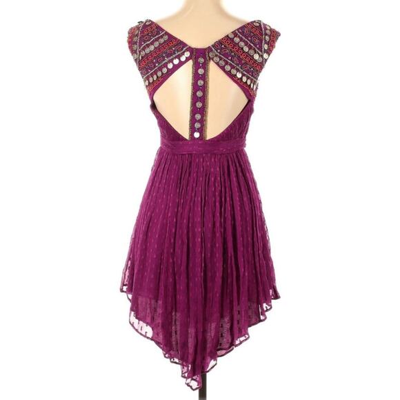 NWT Free People Jeweled Chevron Embellished Dress - Picture 3 of 14